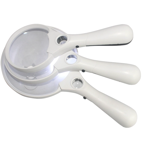 Alta calidad alta magnificación 137mm LED lupa lupa Handheld