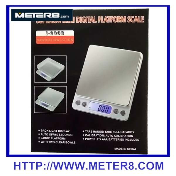 I2000 Mini échelle de plate-forme numérique supérieure, balance électronique de Kitken