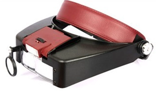 MG81007-Un chef Loupe avec monture en plastique et de la lumière, LED Loupe, Loupe main libre
