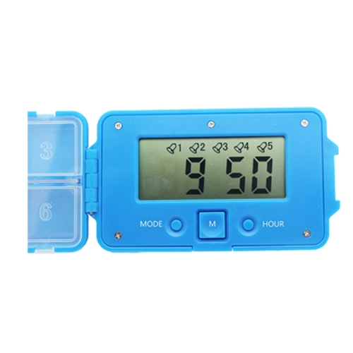 TX108B Pill Case with Alarm Reminder 6 Compartments for Pills/Medicine.