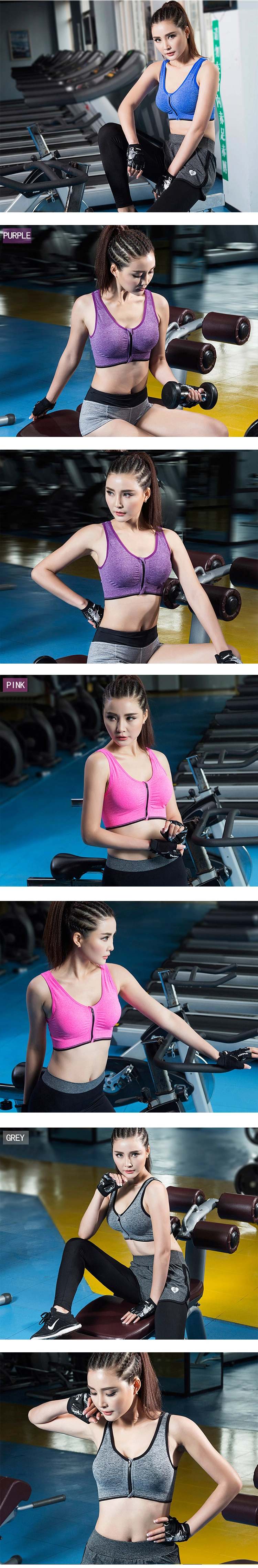 Front Zipper Yoga Sports Bra Wholesales
