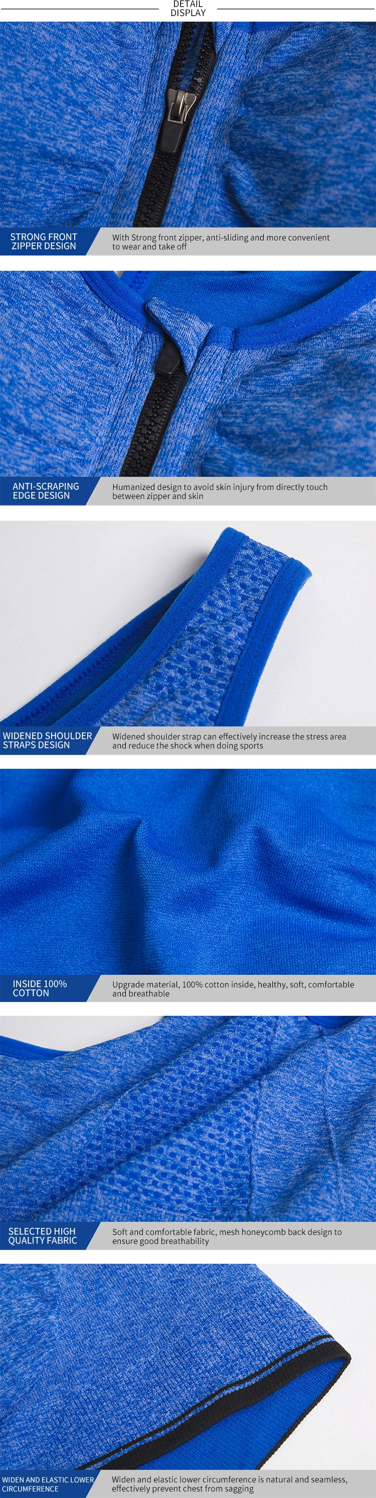 Front Zipper Sports Bra On Sales