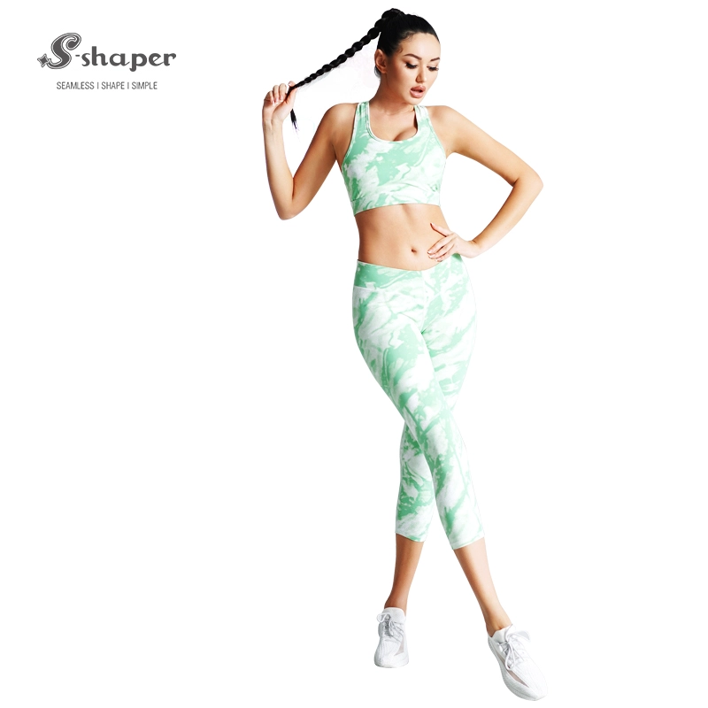 Camouflage Green Sports Yoga Leggings Fitness Yoga Sets Supplier