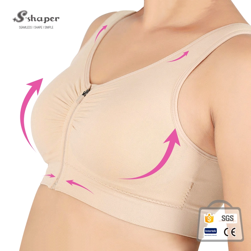 Customized 3XL Zip Front Support Padded Bra Manufacturer