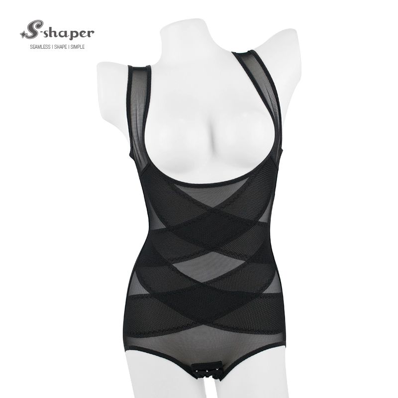 Hot Sale Black Womens Bodysuits Pembentuk Badan Penuh Pada Jualan