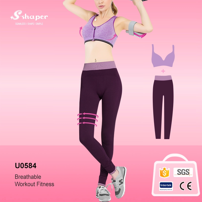 Ladies Elastic Yoga Legging Set Wholesales