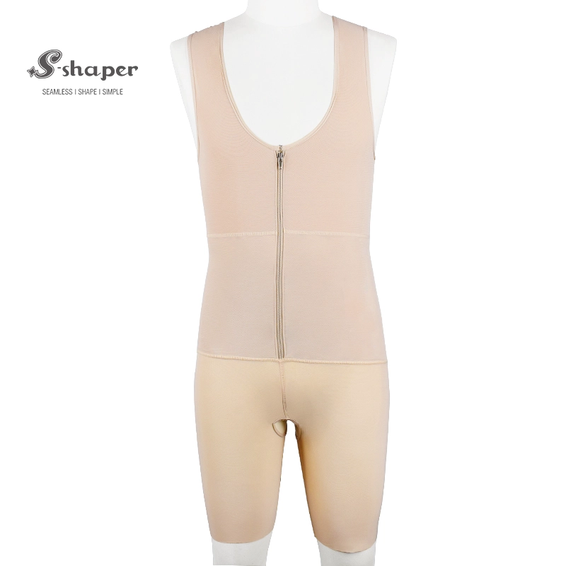 Herrenkompressionsbodysuit mit Reißverschlussfabrik