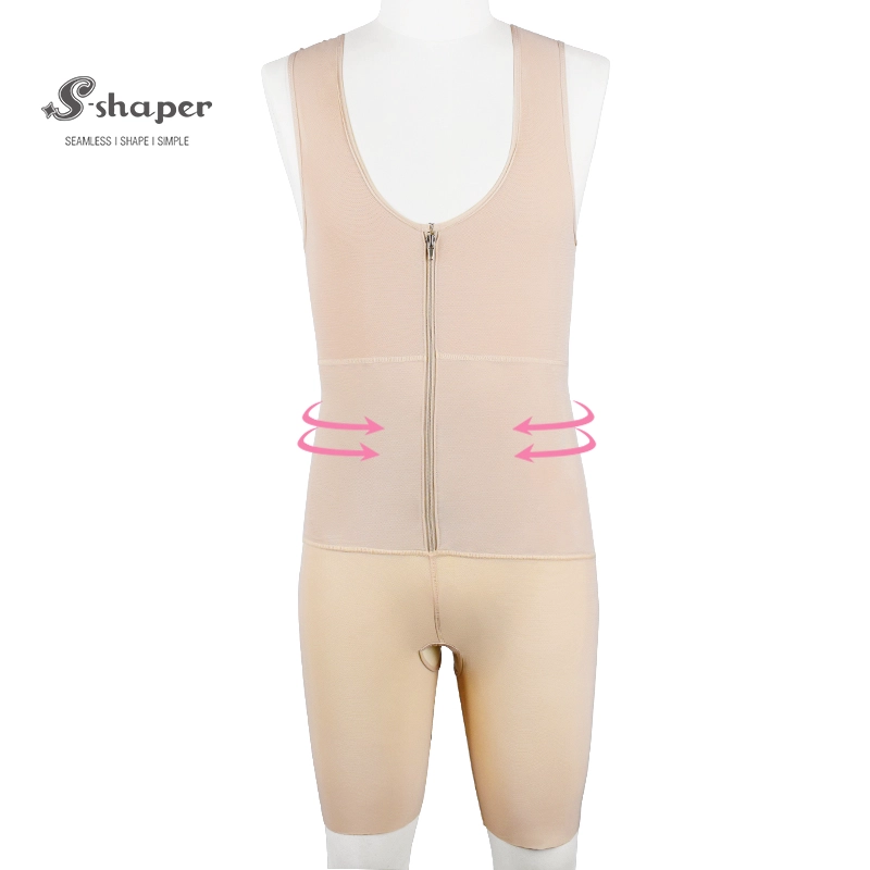 Herrenkompressionsbodysuit mit Reißverschlussfabrik