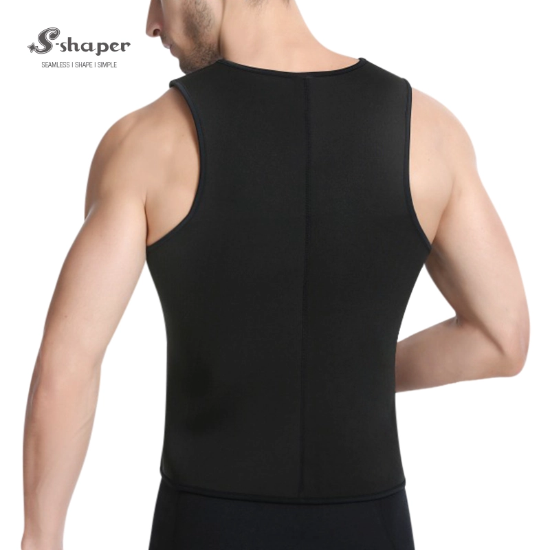Men's Latex Vest With Zipper Factory