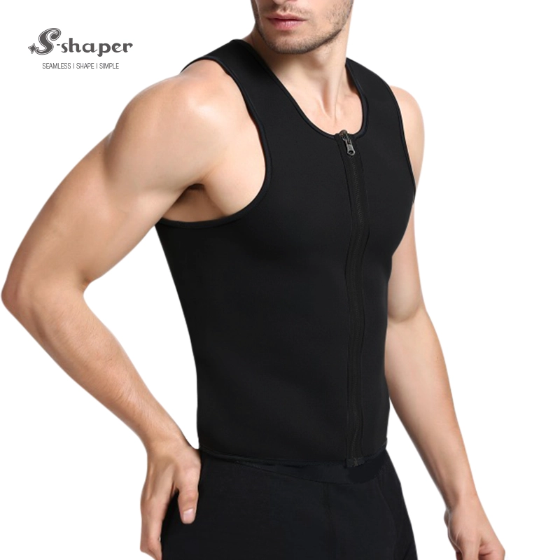 Men's Latex Vest With Zipper Factory