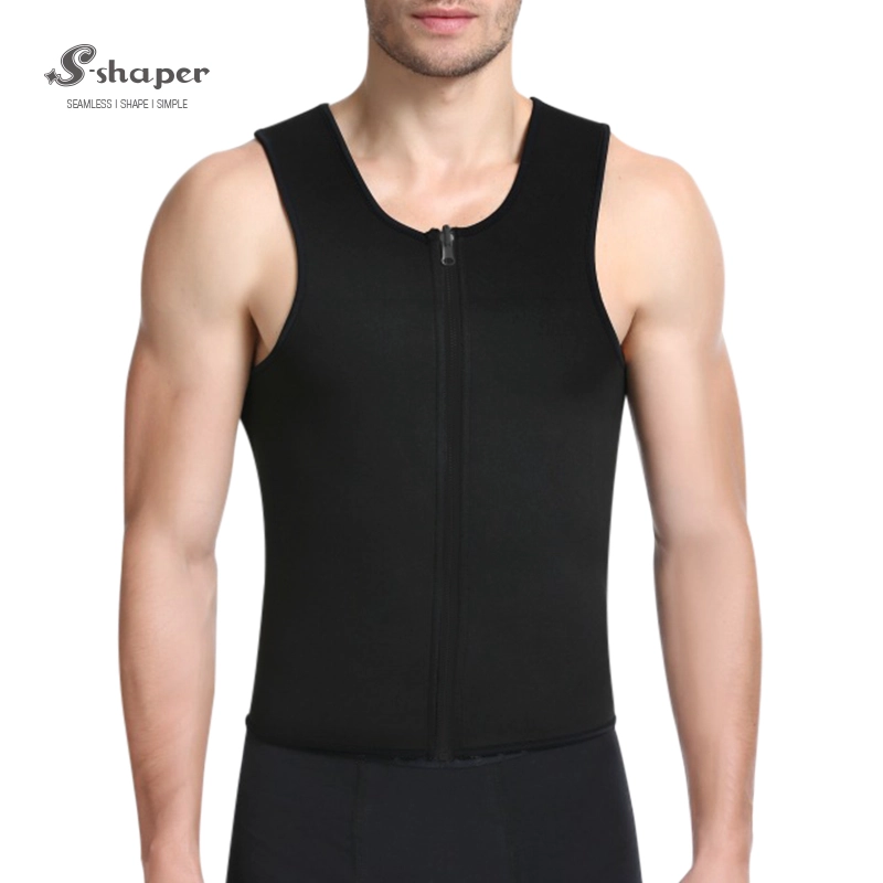 Men's Latex Vest With Zipper Factory