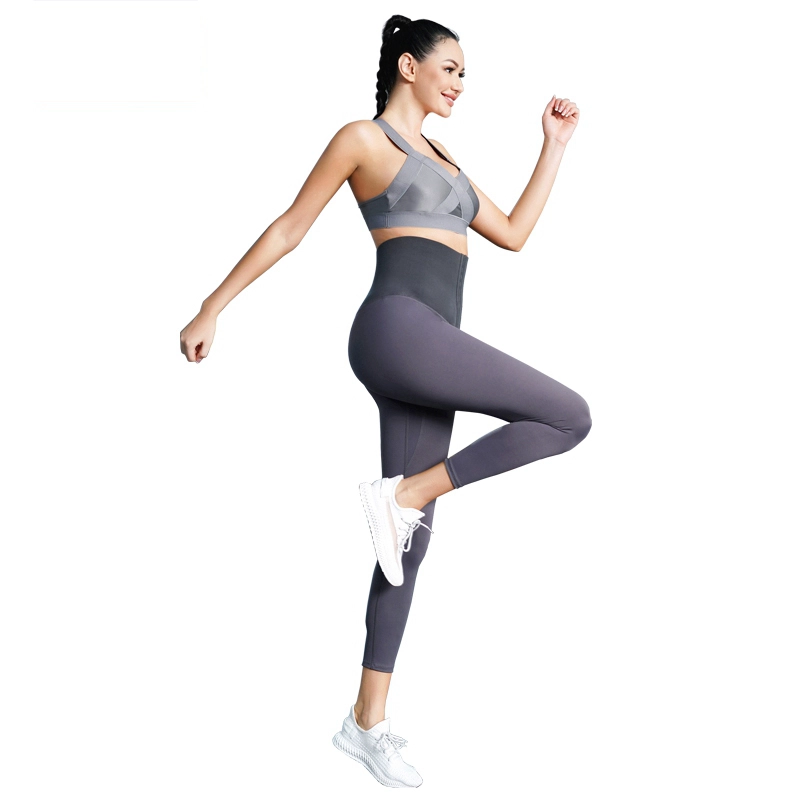 Neue Frauen Nylonmaterial Hohe Taille Fitness Yoga Körperformung Hosen Großhändler Großhändler