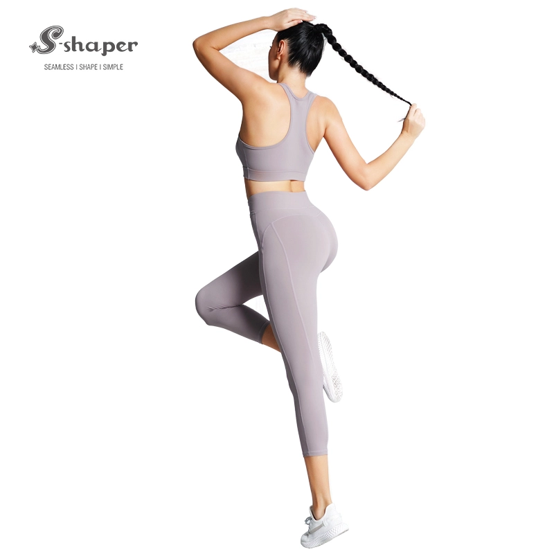 S-SHAPER High Waist Running Leggings Yoga Set Sports Bra Factory