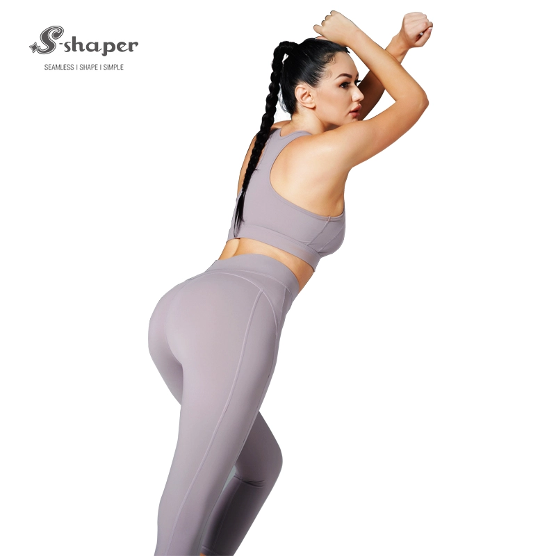 S-SHAPER High Waist Running Leggings Yoga Set Sports Bra Factory