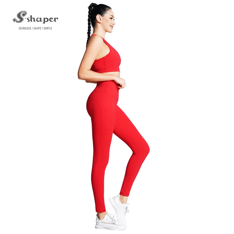 S-SHAPER outdoors الأحمر سلس accesswear اليوغا ارتداء طماق مجموعات المزود