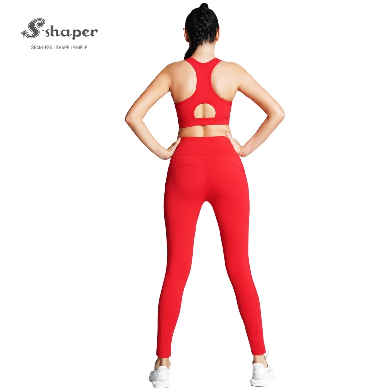 S-SHAPER outdoors الأحمر سلس accesswear اليوغا ارتداء طماق مجموعات المزود