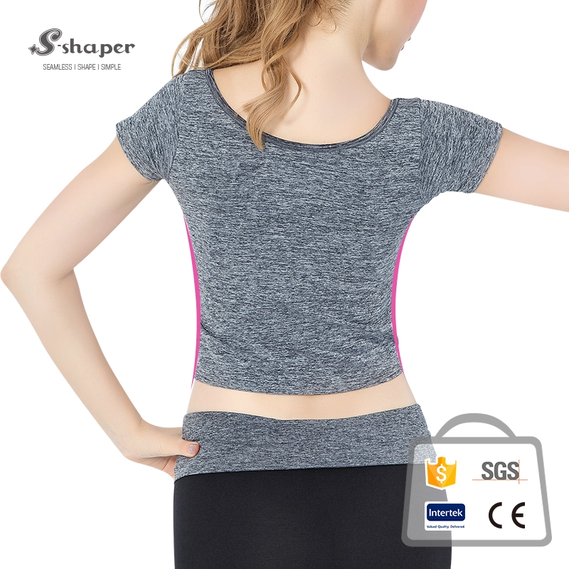 Short Sleeve Yoga Crop Top On Sales