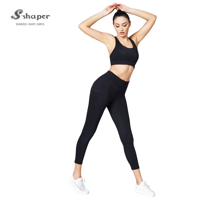 Wholesales High Elastic 2 Piece Sportswear, Fitness Yoga leggings Sports Bra Set