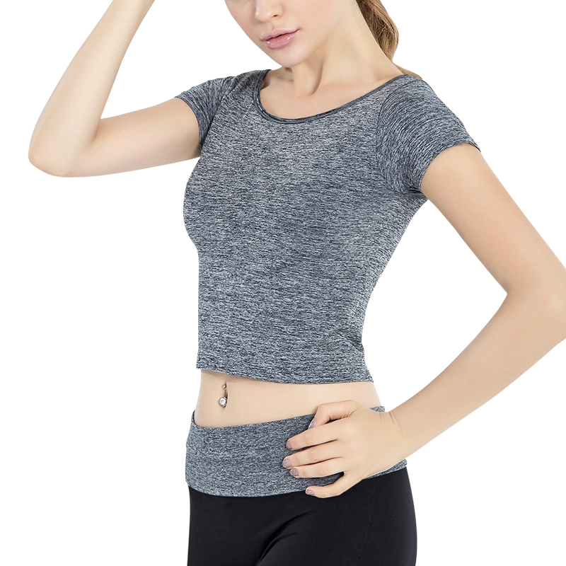 Proveedor de camiseta de manga corta activa para mujer