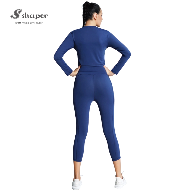 Abbigliamento sportivo senza soluzione di continuità a maniche lunghe personalizzato, set di pantaloni yoga Set fornitore