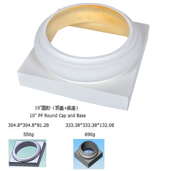 10 ROUND TUSCAN CAP AND BASE China Xiamen PU supplier of building materials home improvement building materials polyurethane wood PU Roman