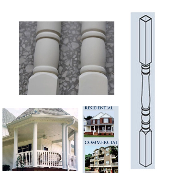 China Fujian PU railing factory, custom high grade PU small mansion staircase railings garden, houses small railing, PU railing Suppliers China