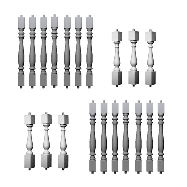 Chine Fujian PU Les fabricants professionnels de haut de gamme de rampes d'escalier de luxe personnalisé 3 pouces garde-corps en forme de vase rambarde
