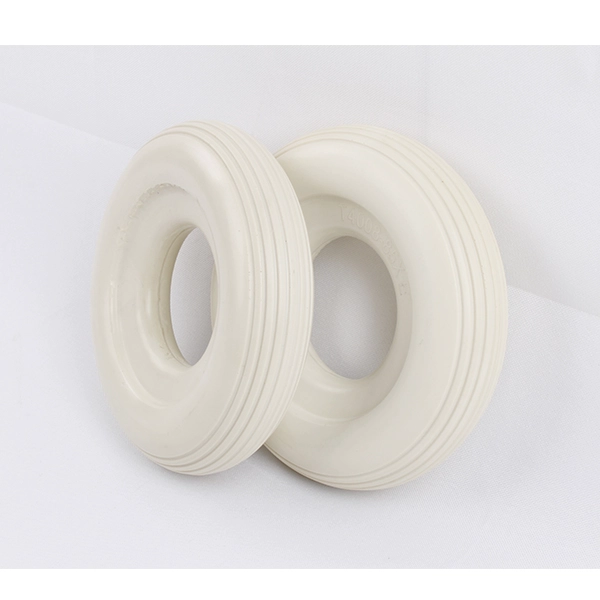 High quality polyurethane custom pu caster trolley wheel and airless tire.