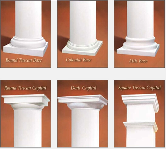 PU bouchon de pilier Roman polyuréthane capuchon de base de mousse rigide