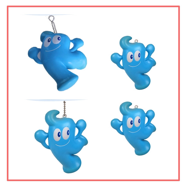 PU lovely sea treasure key accessories, PU high rebound Haibao toys accessories, China Fujian polyurethane factory