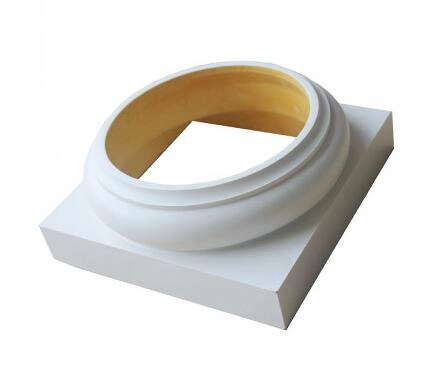 China PU round Roman dak, 10-inch ronde Romeinse basis, PU Roman architecturale base fabrikant