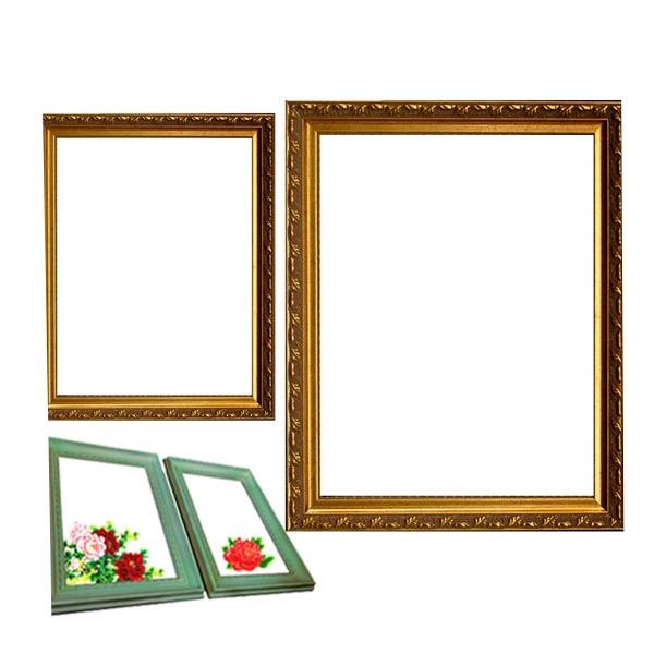 PU cadre carré simple, cadre en bois de polyuréthane, personnalisé traitement PU cadre