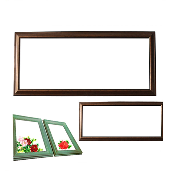 PU cadre carré simple, cadre en bois de polyuréthane, personnalisé traitement PU cadre