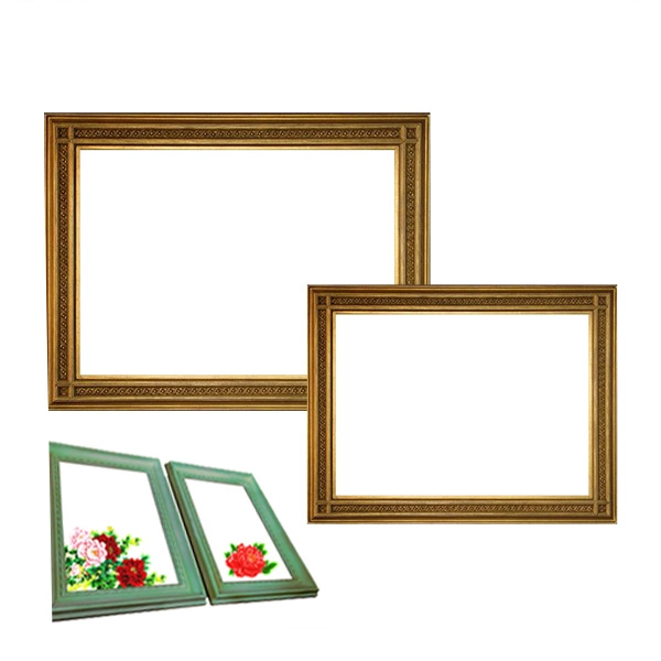 PU cadre carré simple, cadre en bois de polyuréthane, personnalisé traitement PU cadre