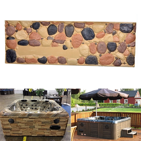 Spa bath decorative panels straight, PU rigid foam board display cabinets, polyurethane imitation stone texture panel PU bathtub board