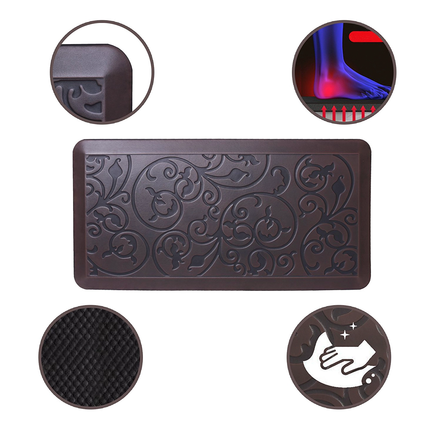 Wholesale PU decorative kitchen floor mats ,Good quality foot mat clear kitchen mat
