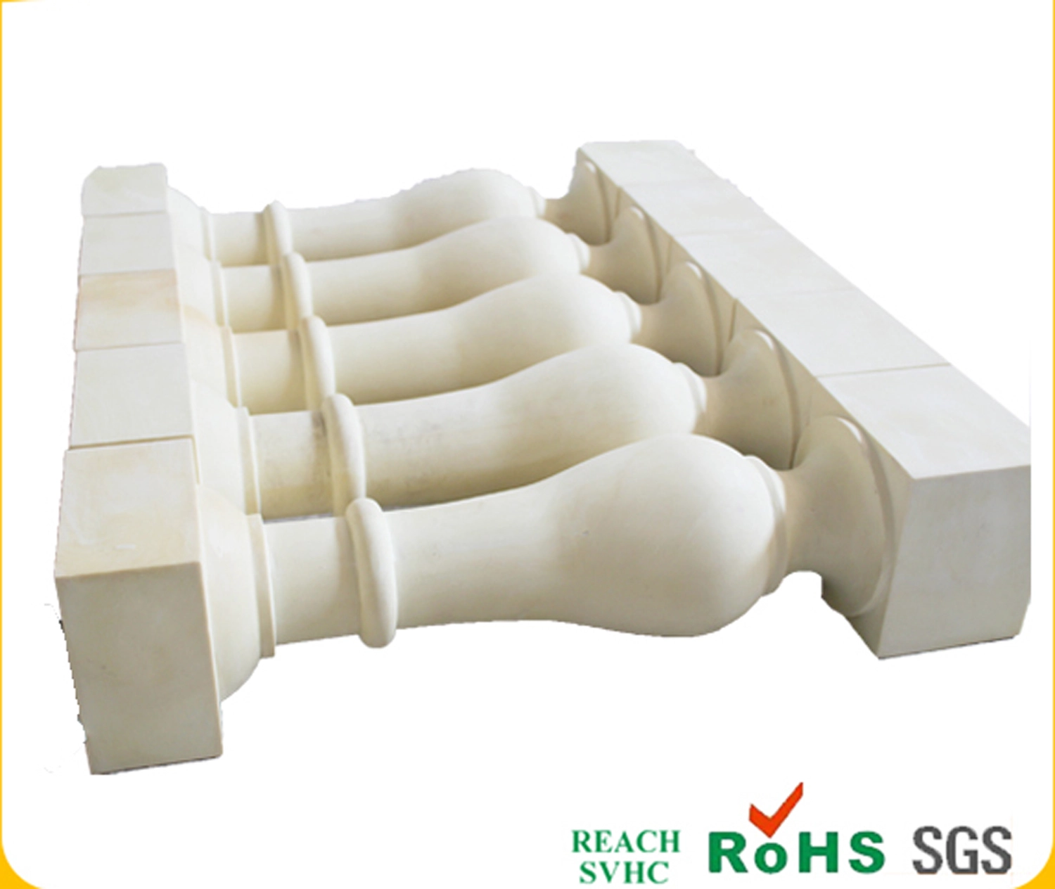 China balcony balustrade, eco friendly polyurethane hand railing,  PU material balustrade,	porch posts,	customizable pu foam baluster fabrikant