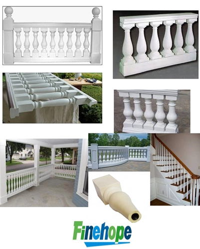decoratieve balustrade leuning, duurzaam interieur trap delen, milieuvriendelijk outdoor trapleuning, draaide balusters