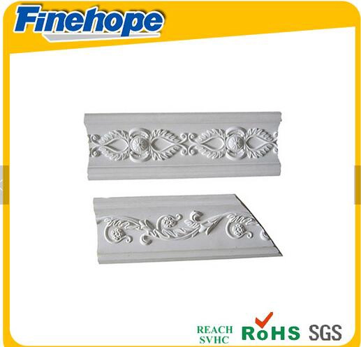 corniche de plafond décorative en pu, moulures de corniche en pu personnalisées OEM