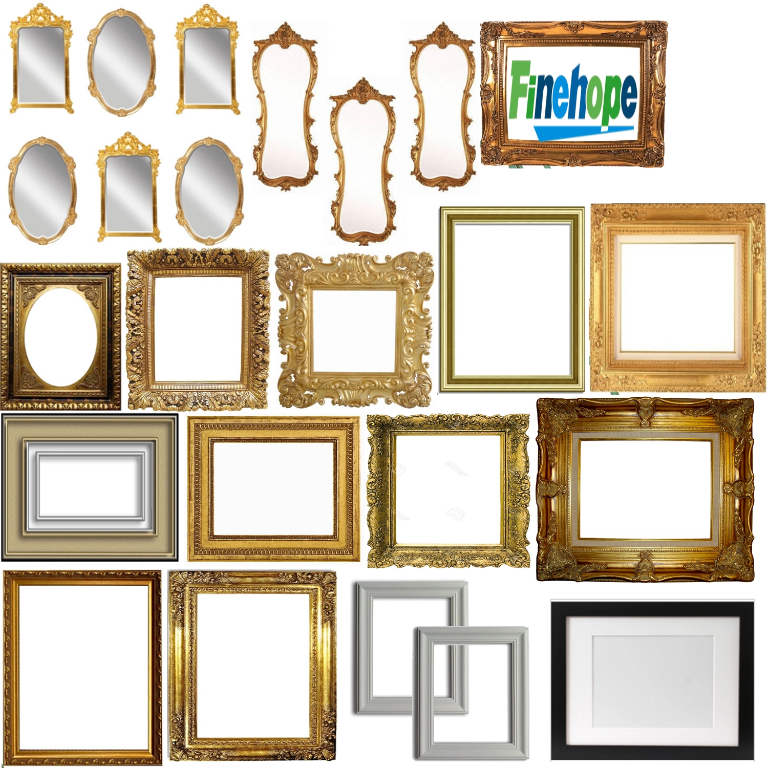 polyurethane mirror frame, wood frames, cheap mirror frames, pu mirror frame