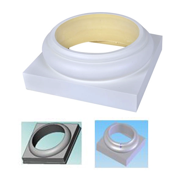 round pillar cover, white marble pillar capital , polyurethane base ,high density PU balustrade China supplier