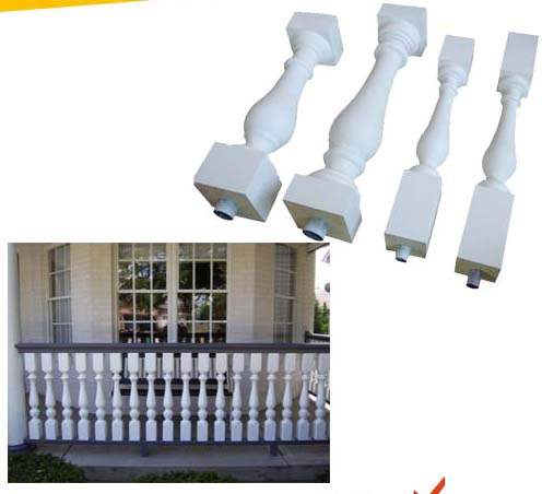 round trapleuning, baluster ontwerp ideeën, trapleuning opties, antieke trapleuning