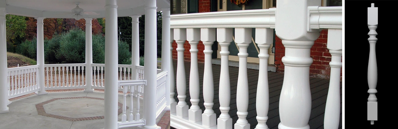 Chine balustre de polyuréthane fabricant escalier balustrade balustres composites