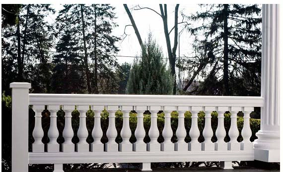 traditionele trapleuning, antieke trapleuning, baluster vorm, goedkoop terrasplanken spindels