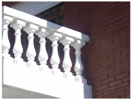 traditionele trapleuning, antieke trapleuning, baluster vorm, goedkoop terrasplanken spindels