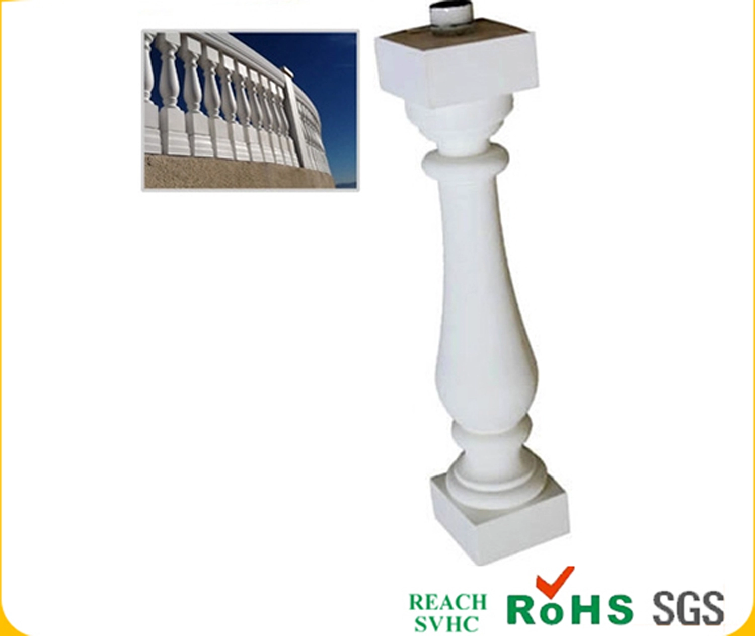 waterproof Balustrade, high qulaity cheap stair baluster, PU polyurethane stair baluster balustrade with waterproof, indoor baluster, balustrades & handrails,