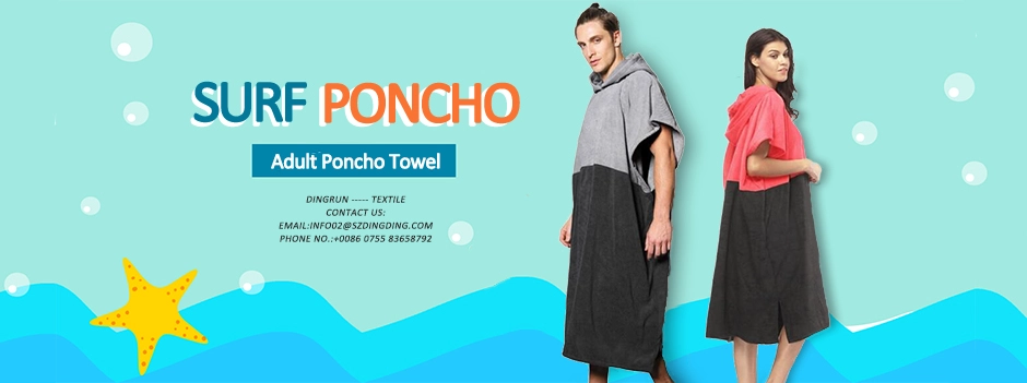 Asciugamano di Poncho di surf adulto