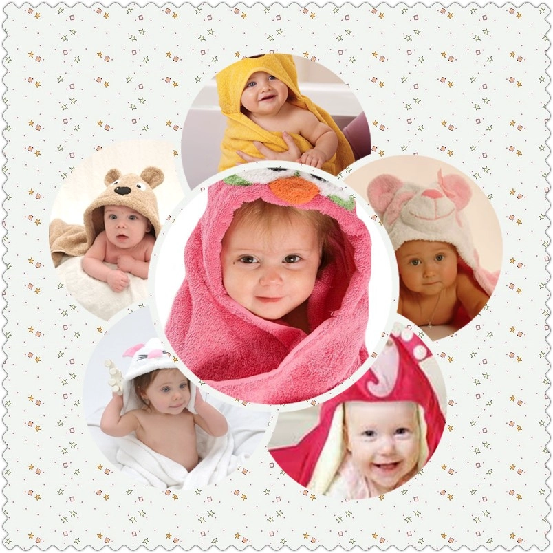 animal shape baby hooded towel