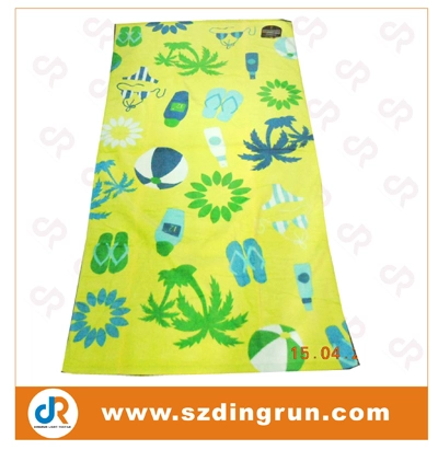 reactive printed beach towel