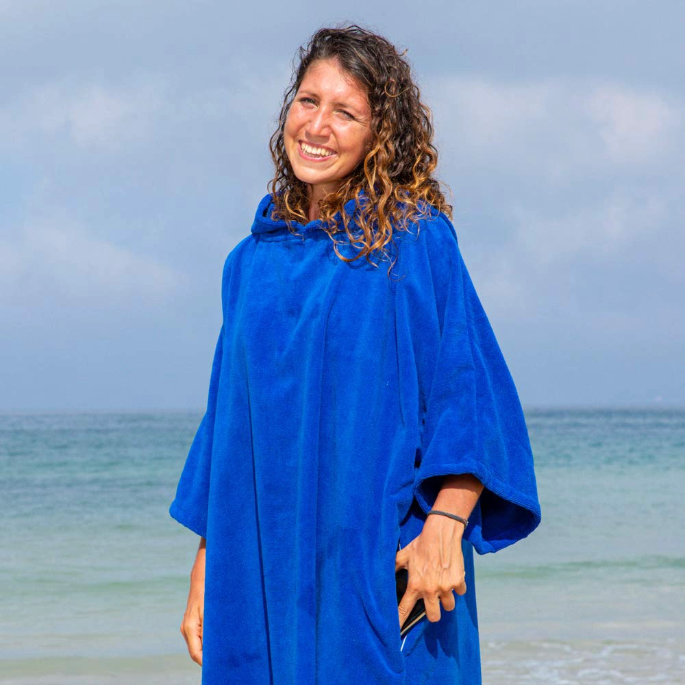 00% Cotton or Microfiber Surf Beach Hooded Poncho Towel